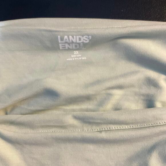 Lands' End Pale Green Square Neck Sleeveless Casual Knee Length Dress Size 2X - Picture 5 of 9